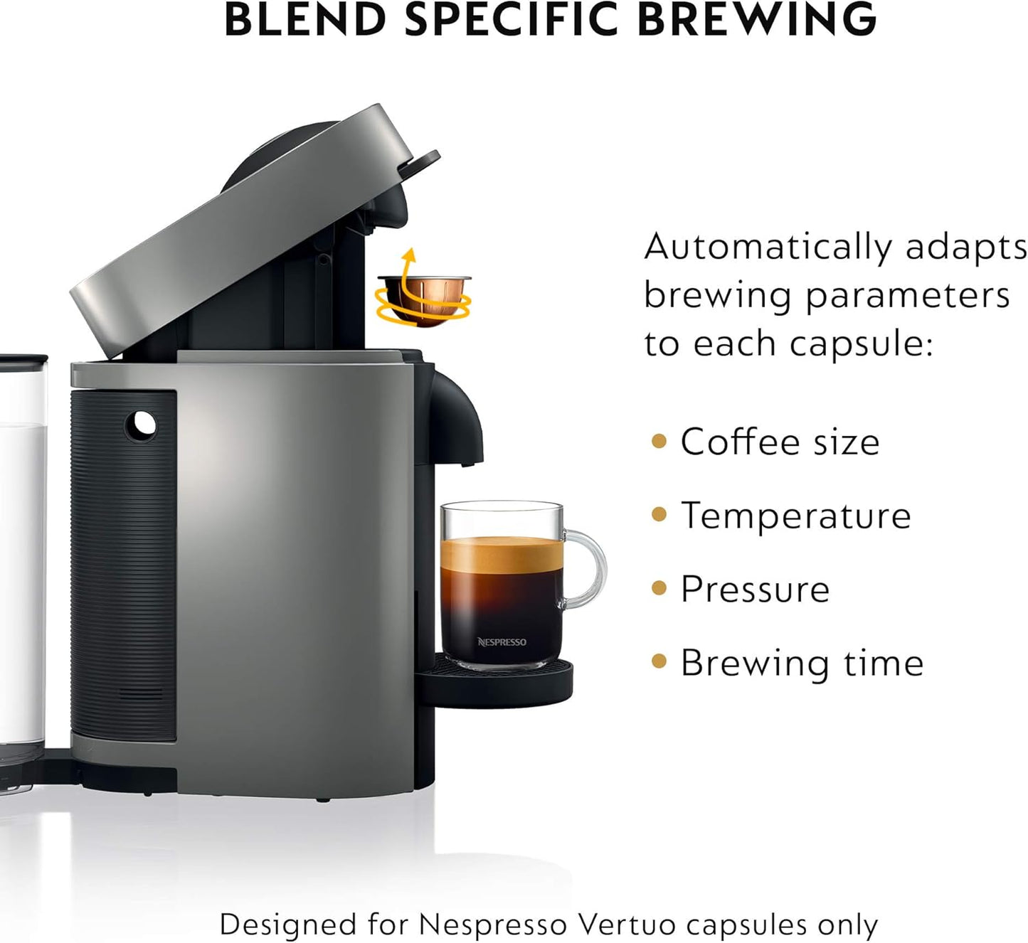Nespresso Vertuo Plus Deluxe Coffee and Espresso Maker by De'Longhi