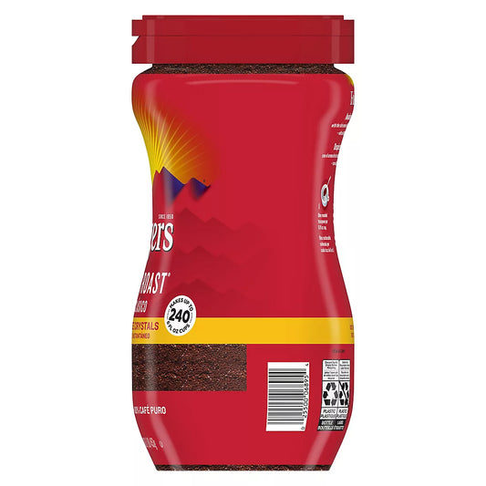 Folgers Classic Roast Instant Coffee Crystals, 100% Pure Coffee, 16 oz. - Side