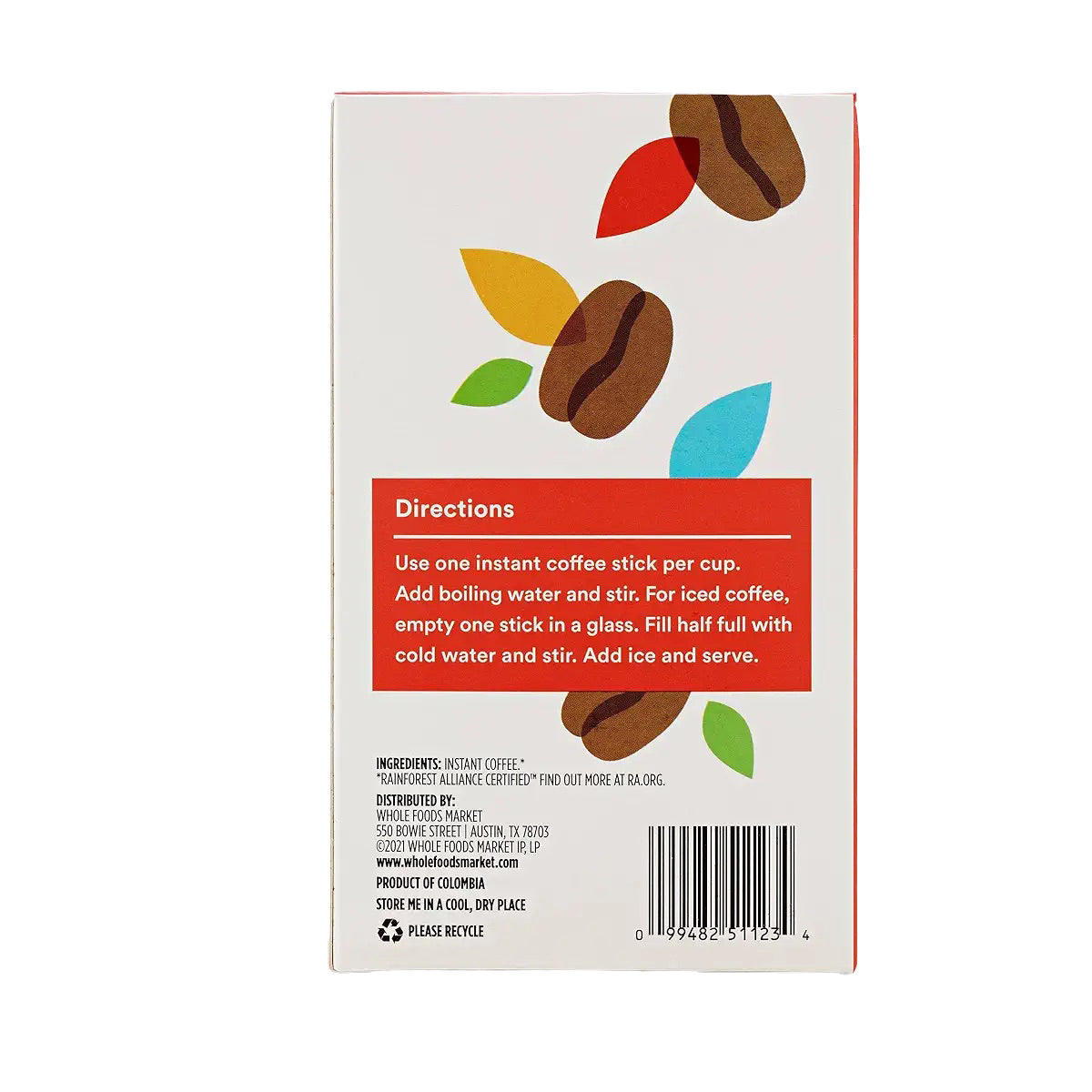 365 by Whole Foods Market Espresso Single Serve Instant Coffee, 0.1 oz. 25 ct.