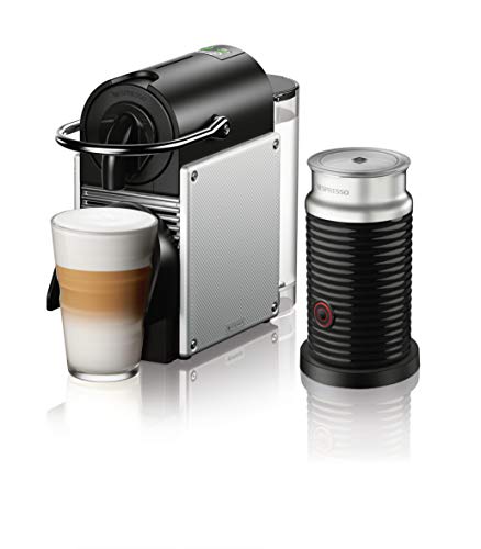 Nespresso Pixie Espresso Machine by De'Longhi, 1100ml, Aluminum,Silver