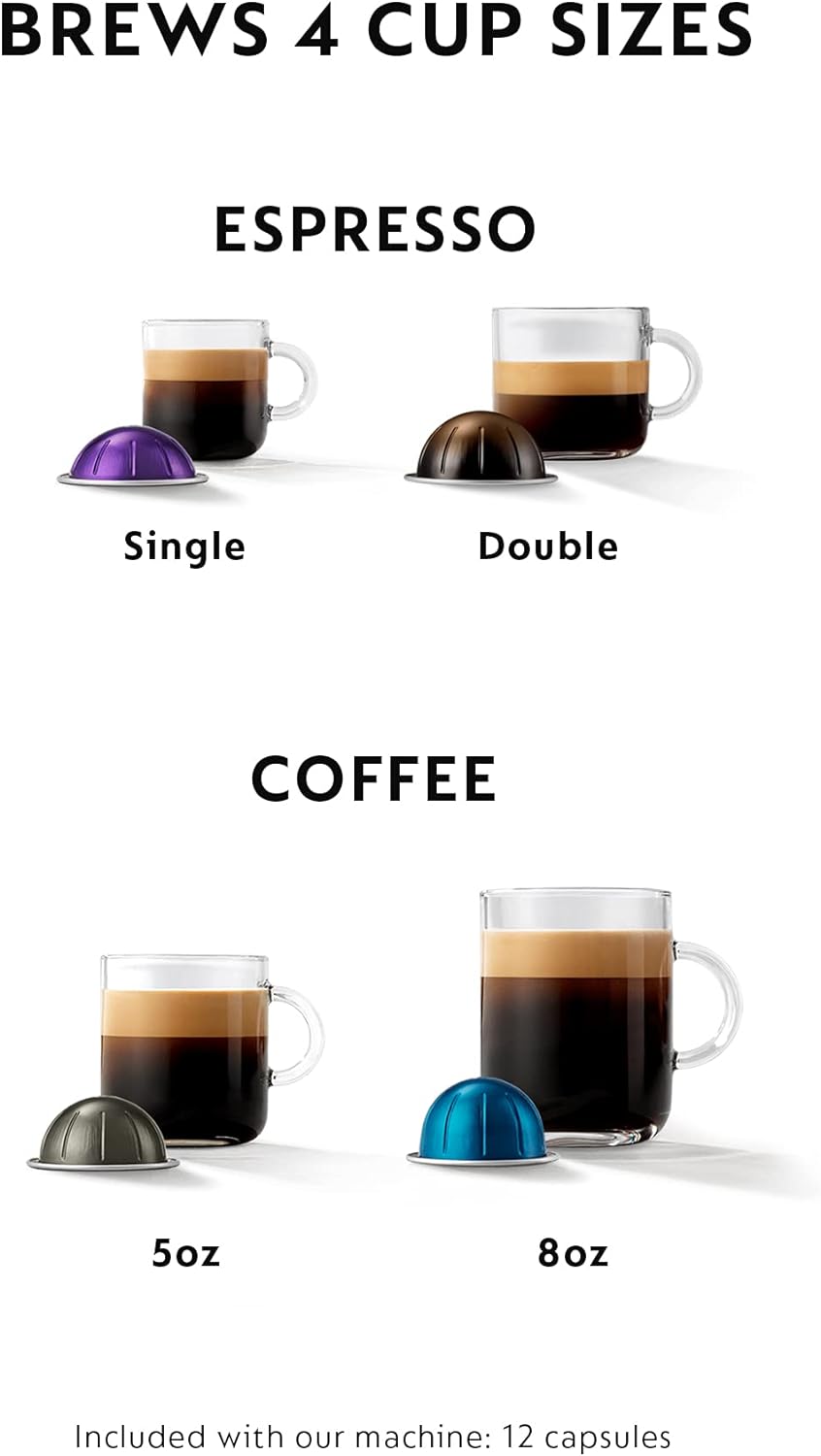 Nespresso Vertuo Plus Deluxe Coffee and Espresso Maker by De'Longhi