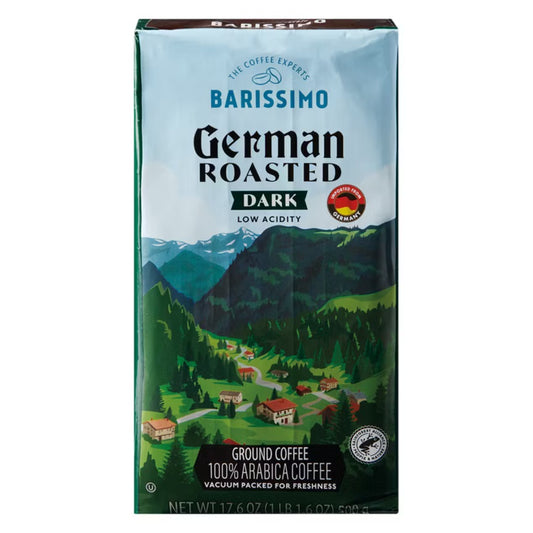 Barissimo German Roasted Dark Ground Coffee, Low Acidity, 17.6 oz.