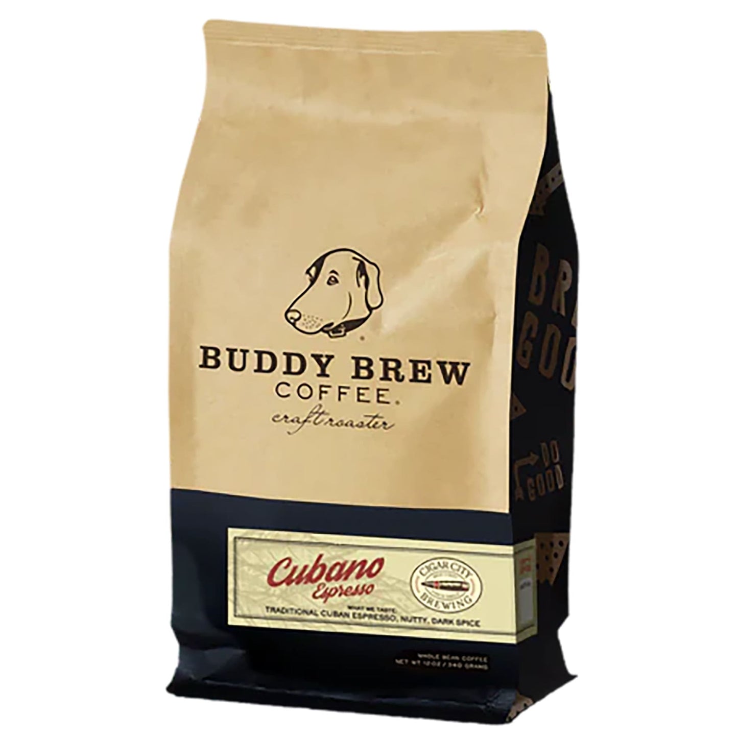 Buddy Brew Coffee Cubano Espresso Whole Bean, 12 oz.