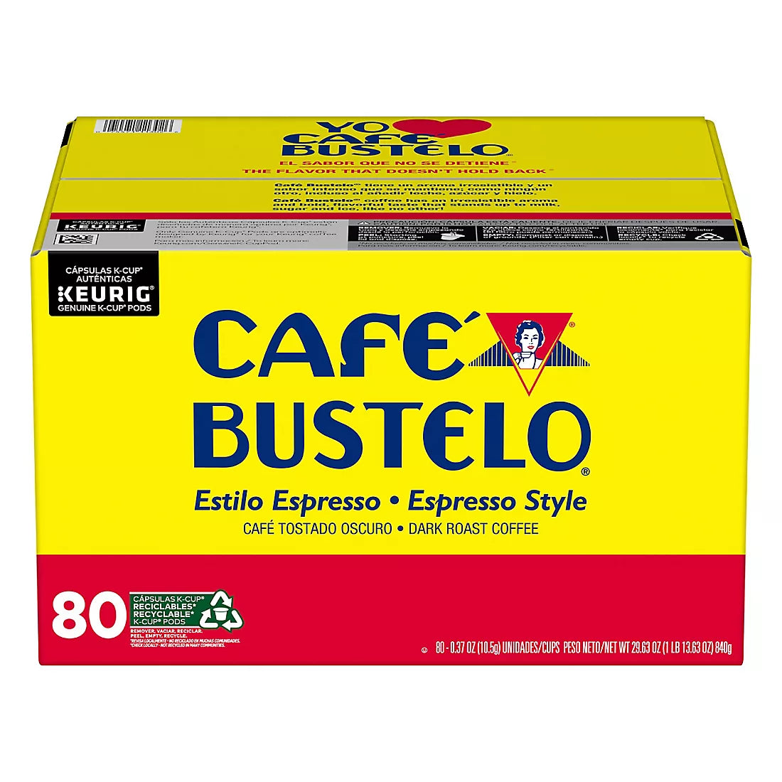 Café Bustelo Espresso K-Cup Pods, Coffee Capsules, 80 ct.