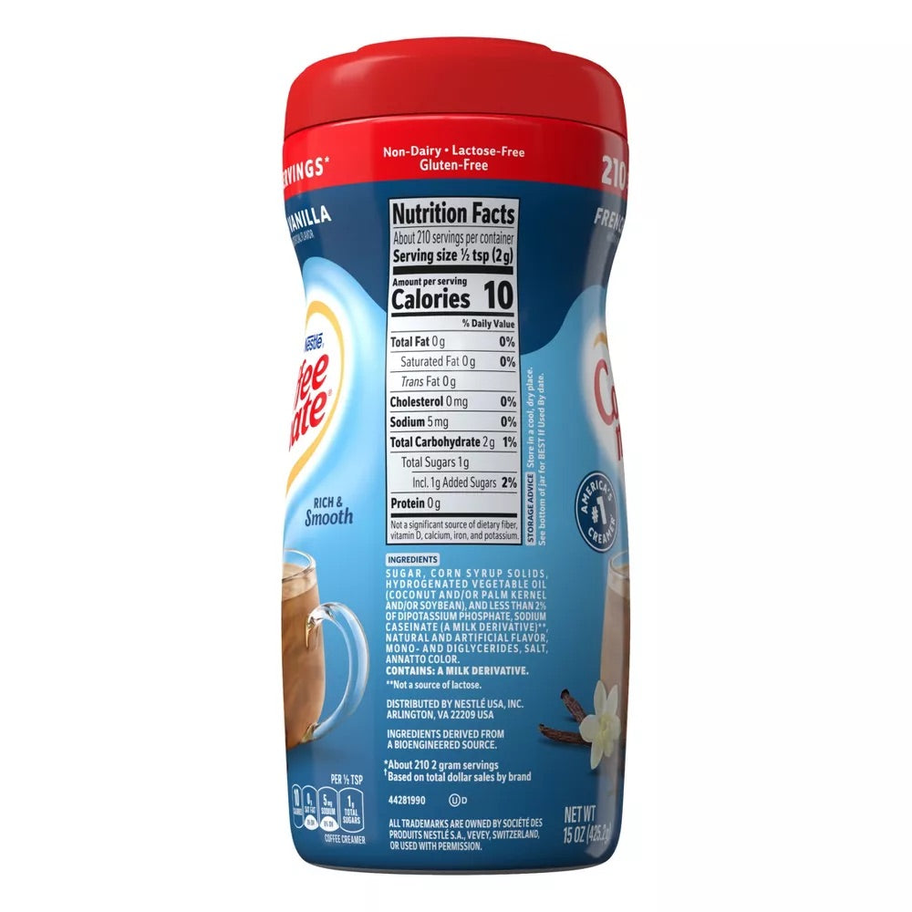 Coffee Mate French Vanilla Powdered Coffee Creamer, 15 oz.