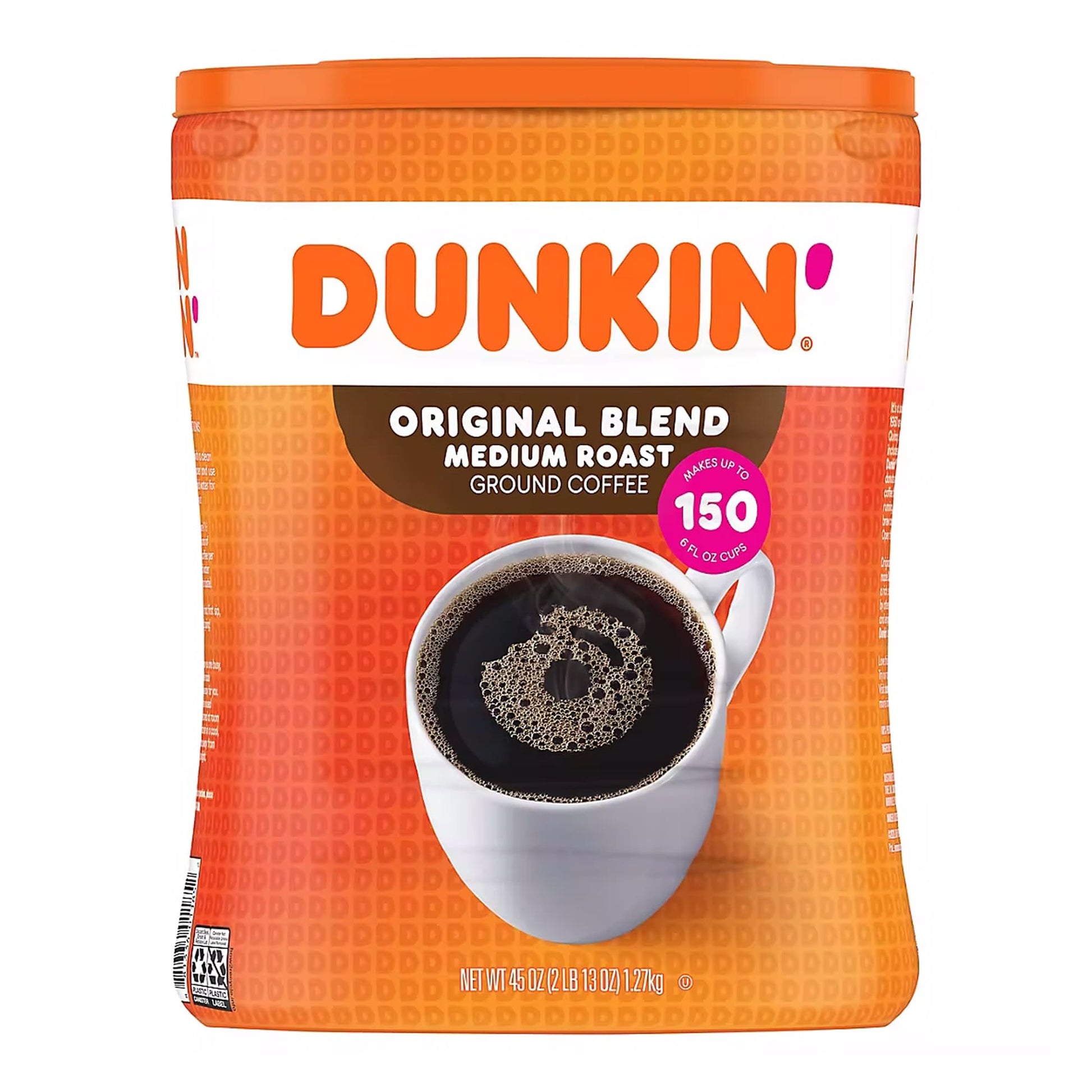 Dunkin' Donuts Original Blend Medium Roast Ground Coffee, 45 oz.