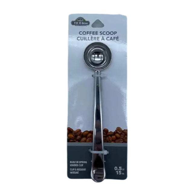 Fill 'n Brew Coffee Scoop with Clip, Stainless Steel, 0.5 oz.