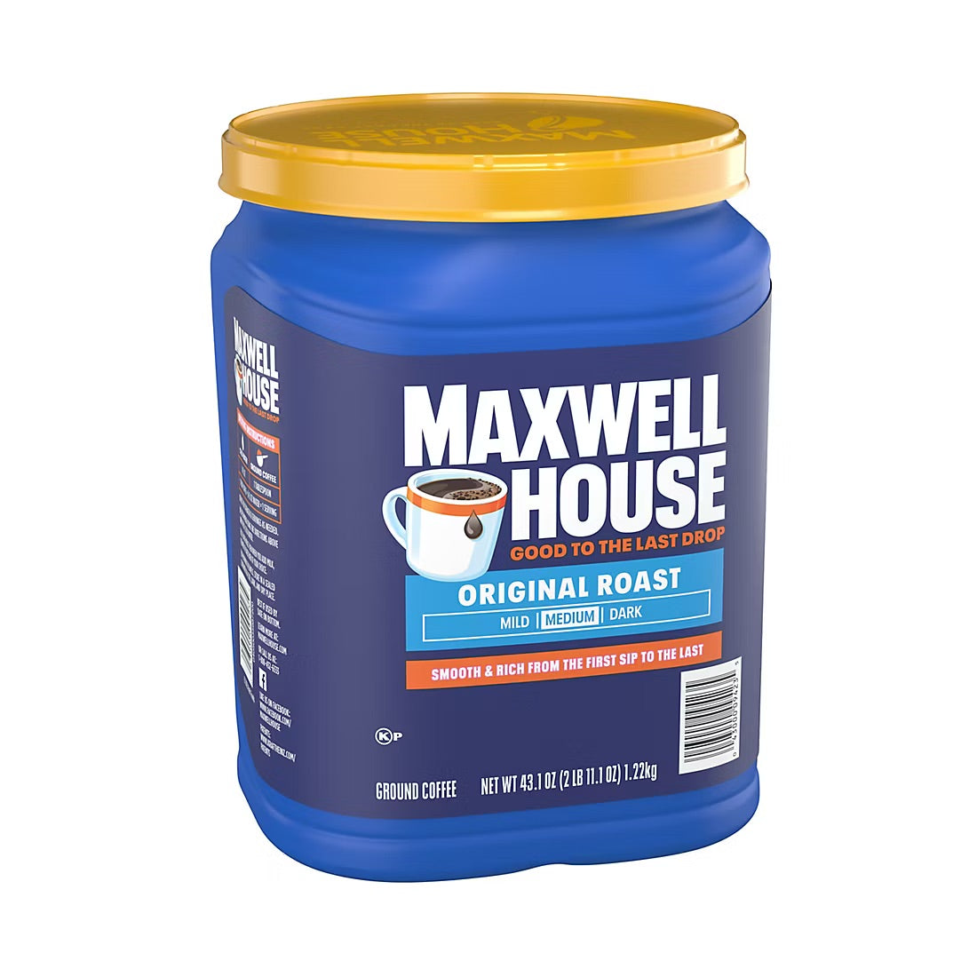 Maxwell House Original Roast Medium, Ground Coffee, 43.1 oz.