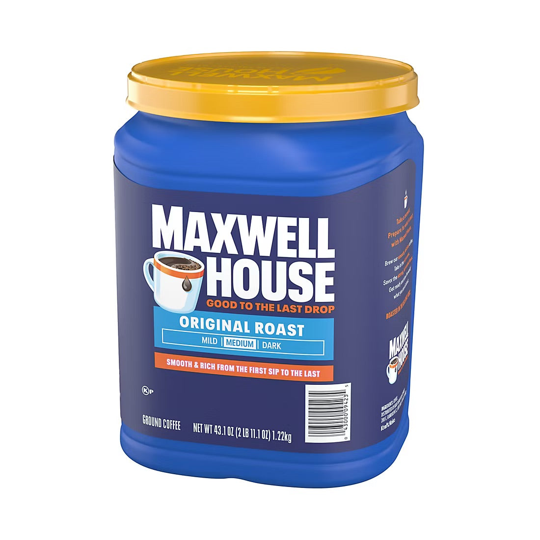 Maxwell House Original Roast Medium, Ground Coffee, 43.1 oz.