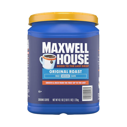 Maxwell House Original Roast Medium, Ground Coffee, 43.1 oz.