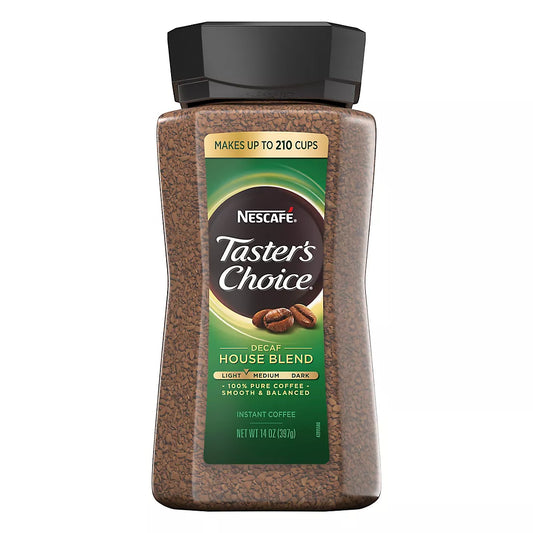 Nescafe Taster's Choice House Blend Decaffeinated Instant Coffee, 14 oz.