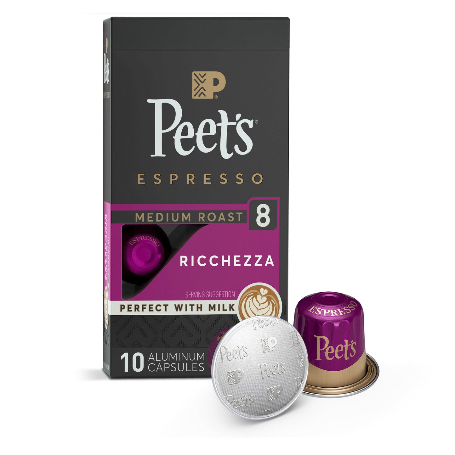 Peet's Espresso Ricchezza Medium Roast Coffee Pods, 10 ct.