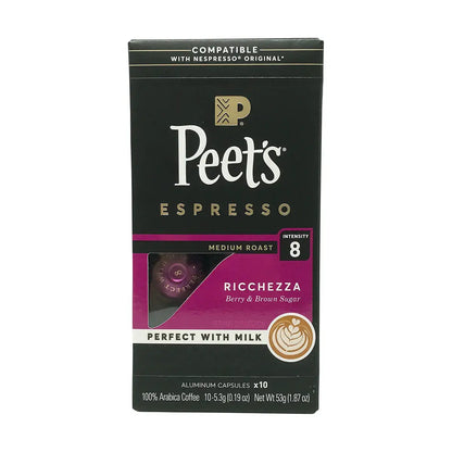 Peet's Espresso Ricchezza Medium Roast Coffee Pods, 10 ct.