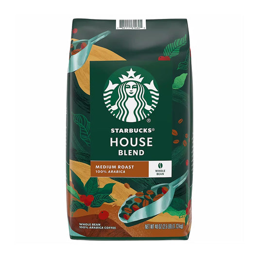 Starbucks House Blend Medium Roast Whole Bean Coffee, 40 oz.