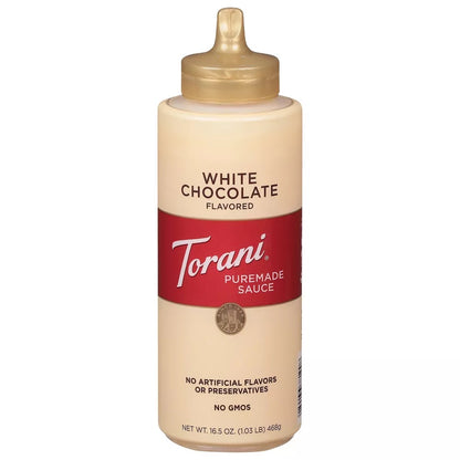 Torani Puremade Sauce White Chocolate Flavored, 16.5 oz.