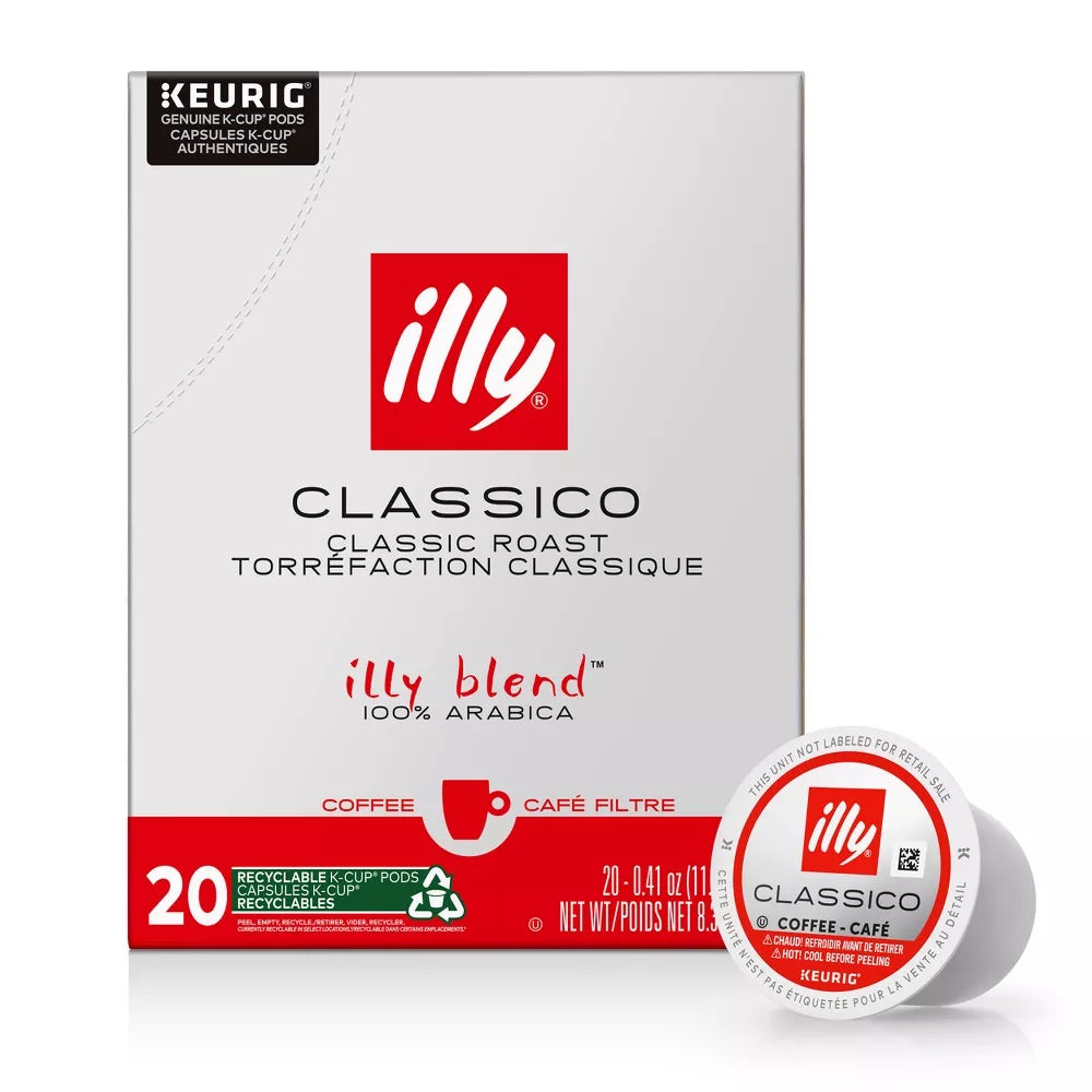 illy Classico Classic Roast Coffee Pods, Keurig K-Cups, 20 ct.